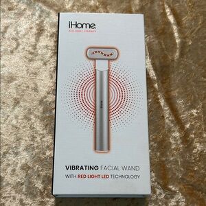 iHome Vibrating Facial Wand with RED LIGHT LED Technology